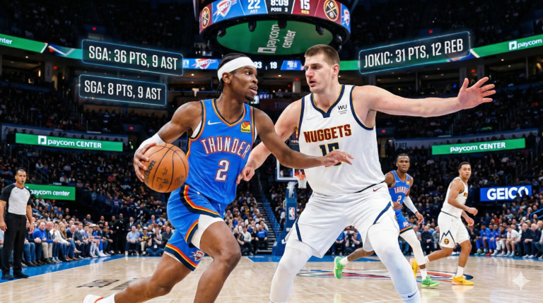 OKC Thunder vs Denver Nuggets Match Player Stats