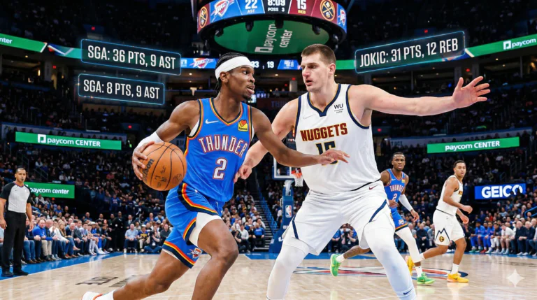 OKC Thunder vs Denver Nuggets Match Player Stats