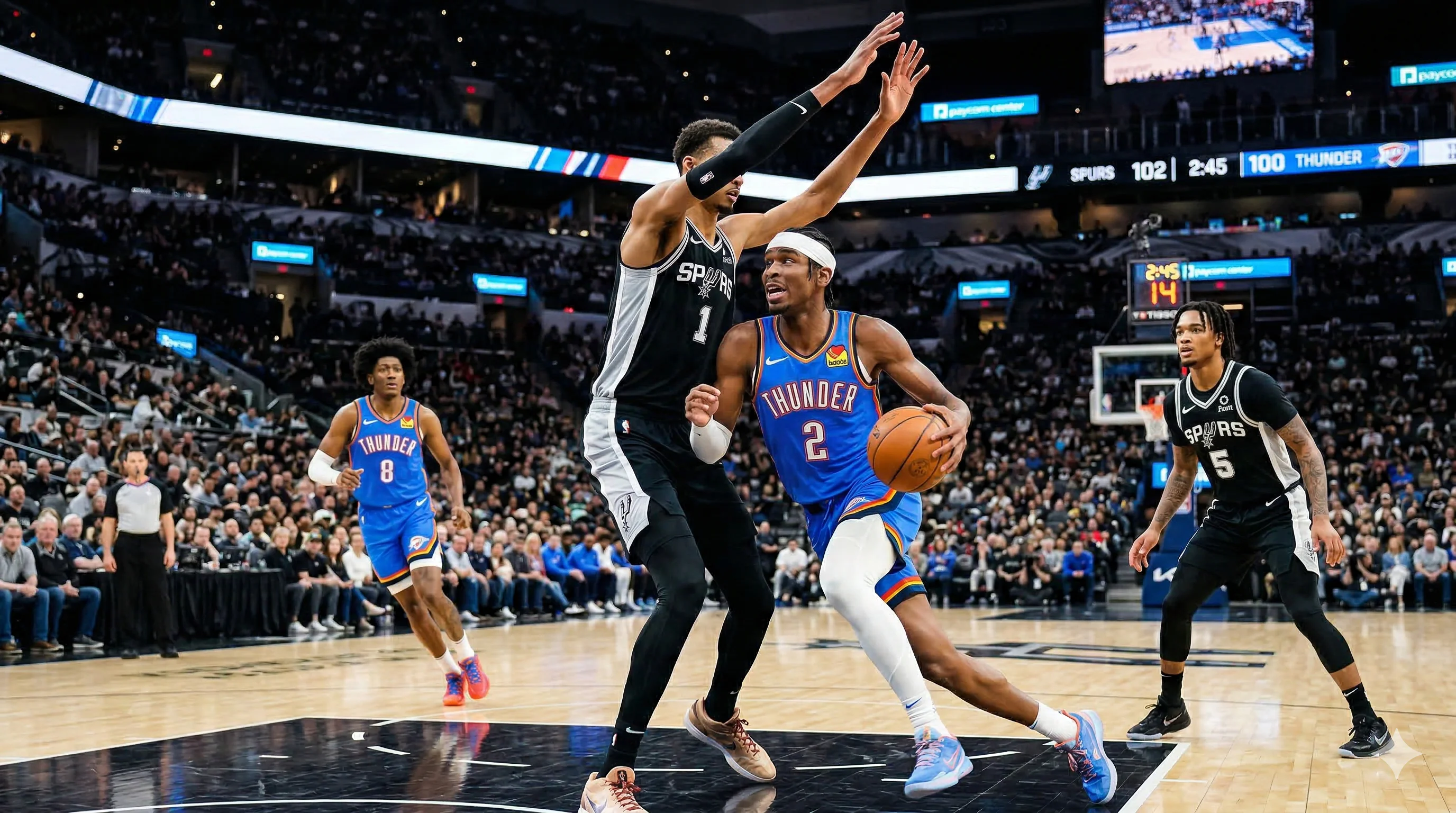 Epic Oklahoma City Thunder vs San Antonio Spurs Match Player Stats!