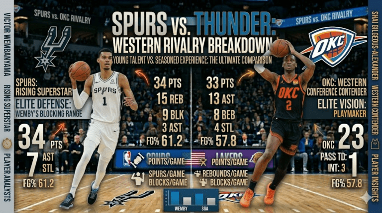 San Antonio Spurs vs Oklahoma City Thunder Match Player Stats