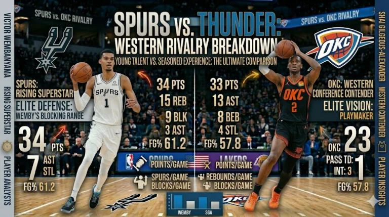 San Antonio Spurs vs Oklahoma City Thunder Match Player Stats