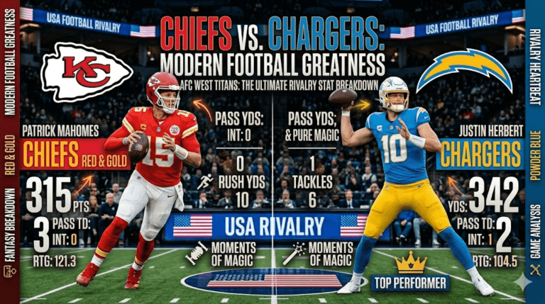 Kansas City Chiefs vs Los Angeles Chargers Match Player Stats