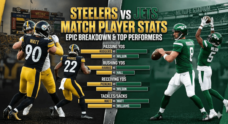 Pittsburgh Steelers vs New York Jets Match Player Stats