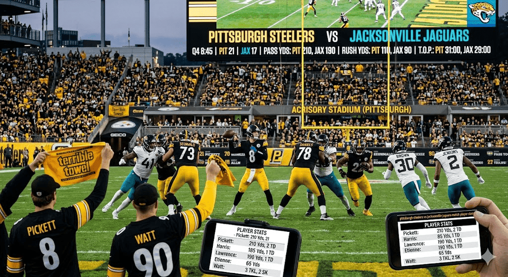 Pittsburgh Steelers vs Jacksonville Jaguars Match Player Stats