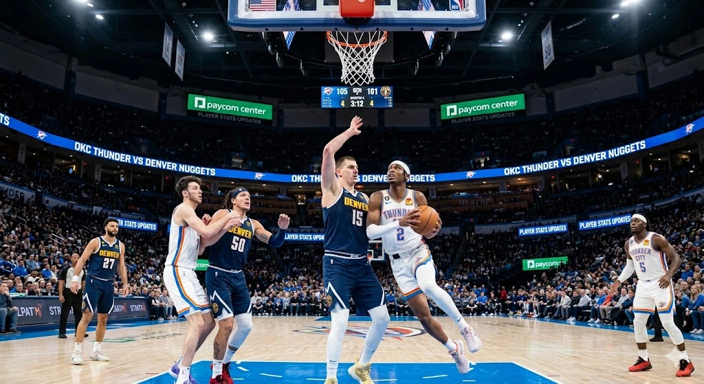OKC Thunder vs Denver Nuggets Match Player Stats