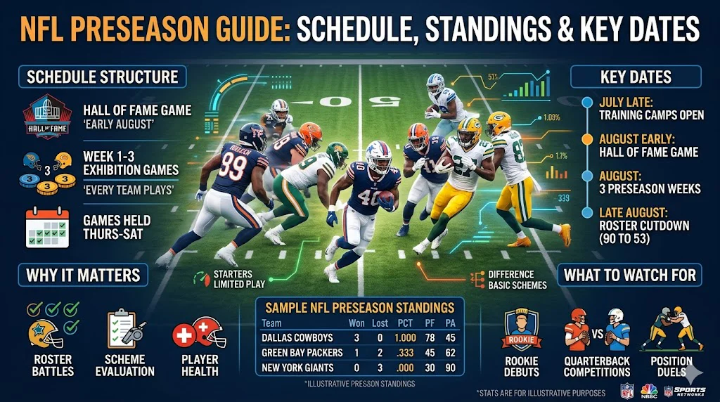NFL Preseason Guide: Schedule, Standings & Key Dates