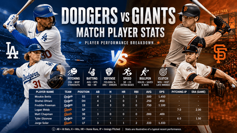 Who Dominated? Dodgers vs Giants Player Stats Breakdown