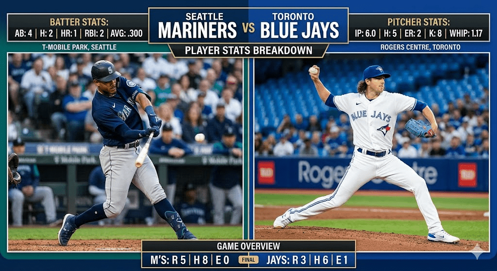 Mariners vs Blue Jays: Full Player Stats Breakdown