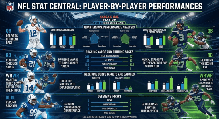 Colts vs Seahawks Match Player Stats