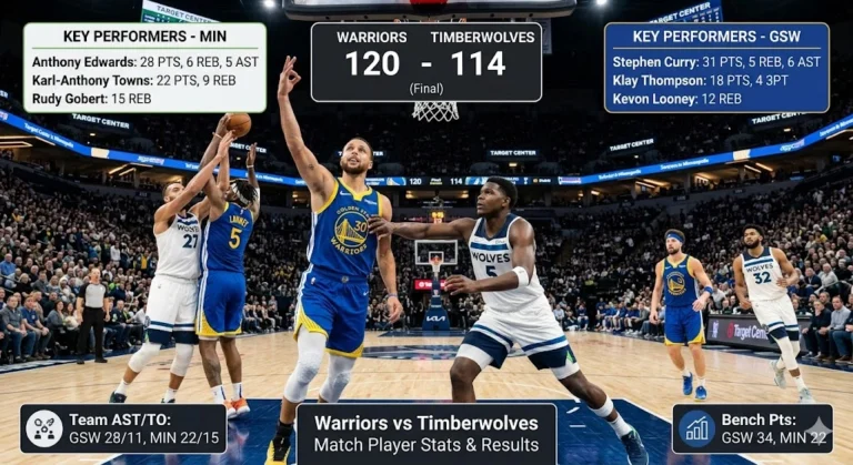 Warriors vs Timberwolves Match Player Stats