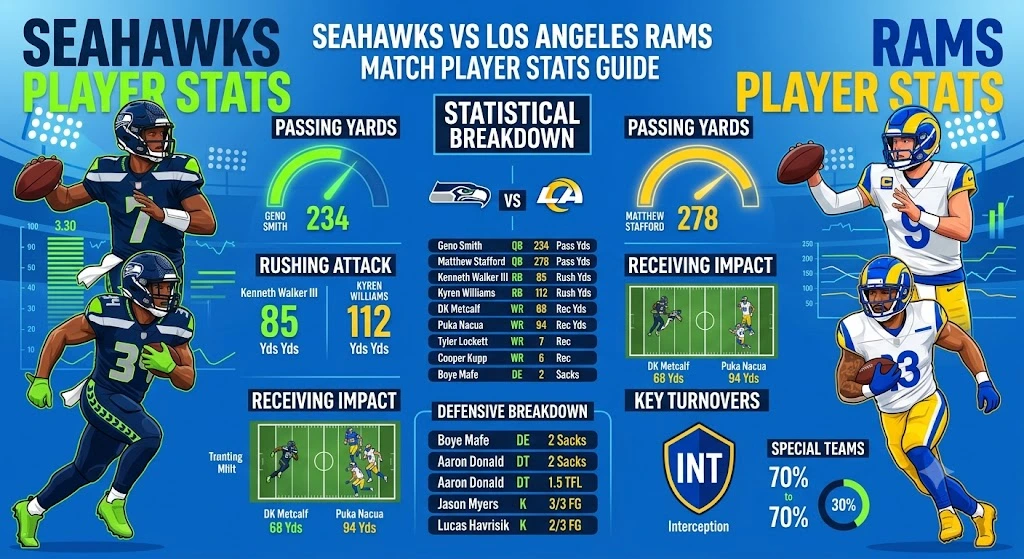 Seahawks vs Los Angeles Rams Match Player Stats