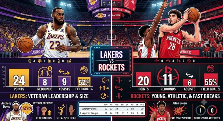 Lakers vs Houston Rockets Match Player Stats