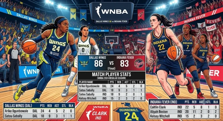 Dallas Wings vs Indiana Fever Match Player Stats
