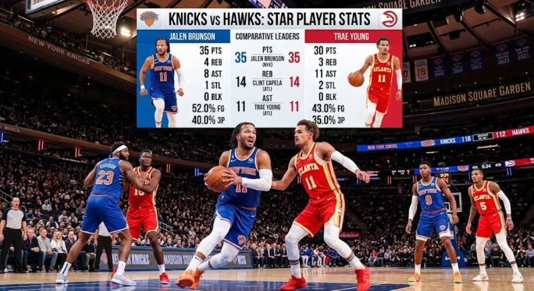 Knicks vs Atlanta Hawks Match Player Stats