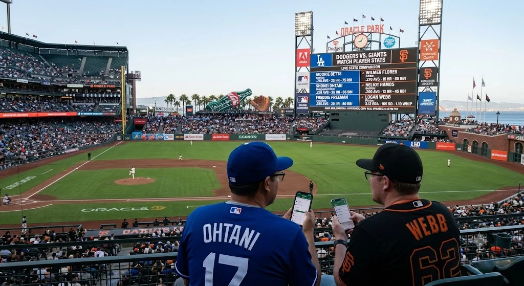 Dodgers vs san francisco giants match player stats