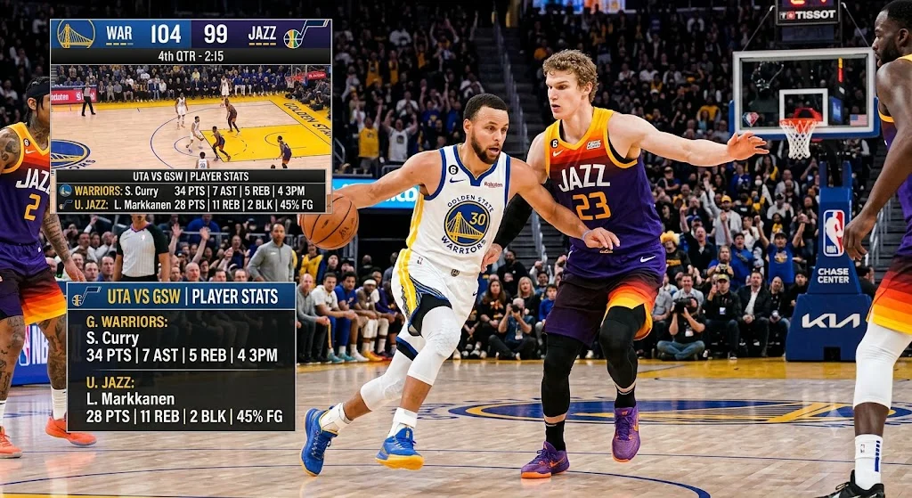 Utah Jazz vs Golden State Warriors Match Player Stats