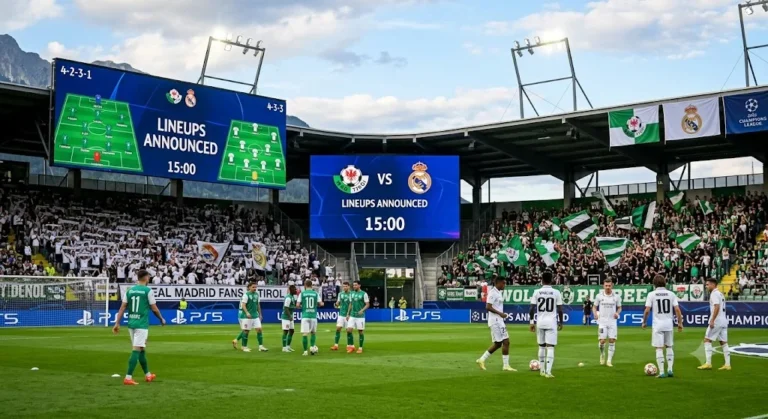 WSG Tirol vs Real Madrid Lineups