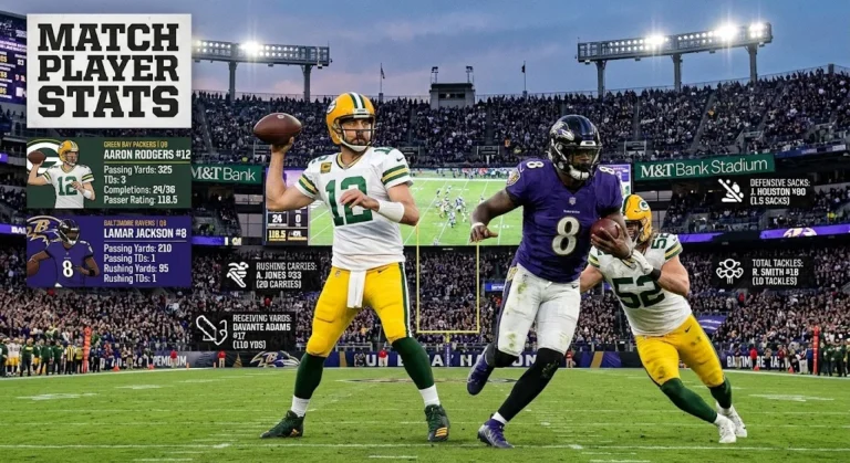 Green Bay Packers vs Baltimore Ravens Match Player Stats