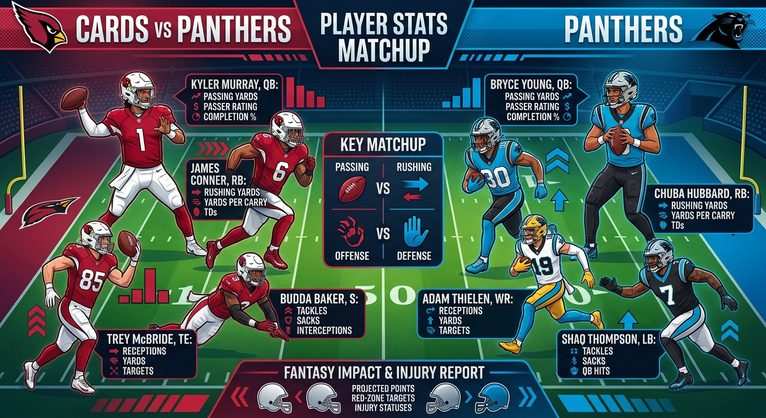 Arizona Cardinals vs Carolina Panthers Match Player Stats Guide