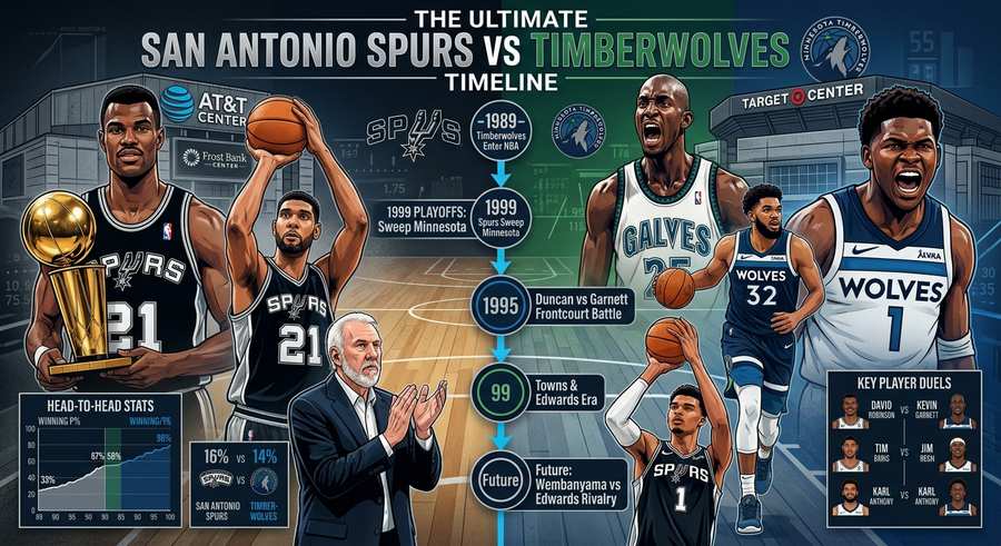 San Antonio Spurs vs Timberwolves Timeline