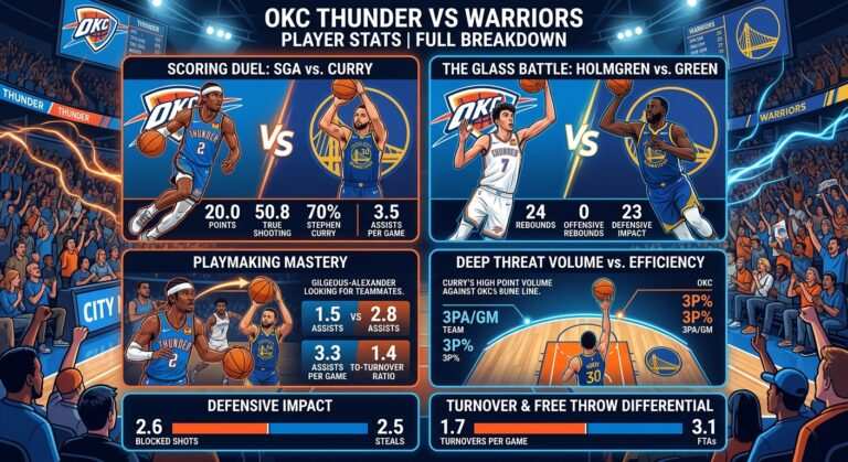 OKC Thunder vs Warriors Player Stats Full Breakdown