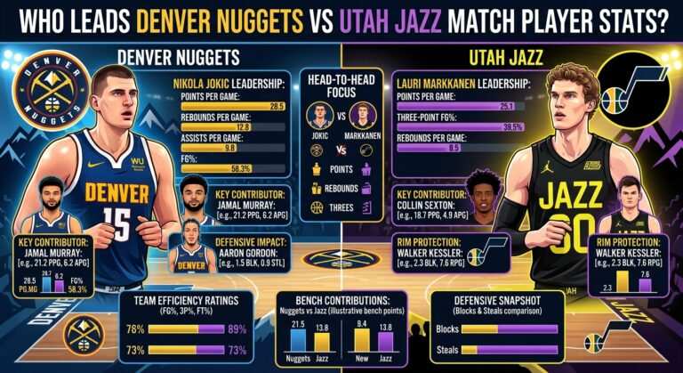 Who Leads the Denver Nuggets vs Utah Jazz Match Player Stats?